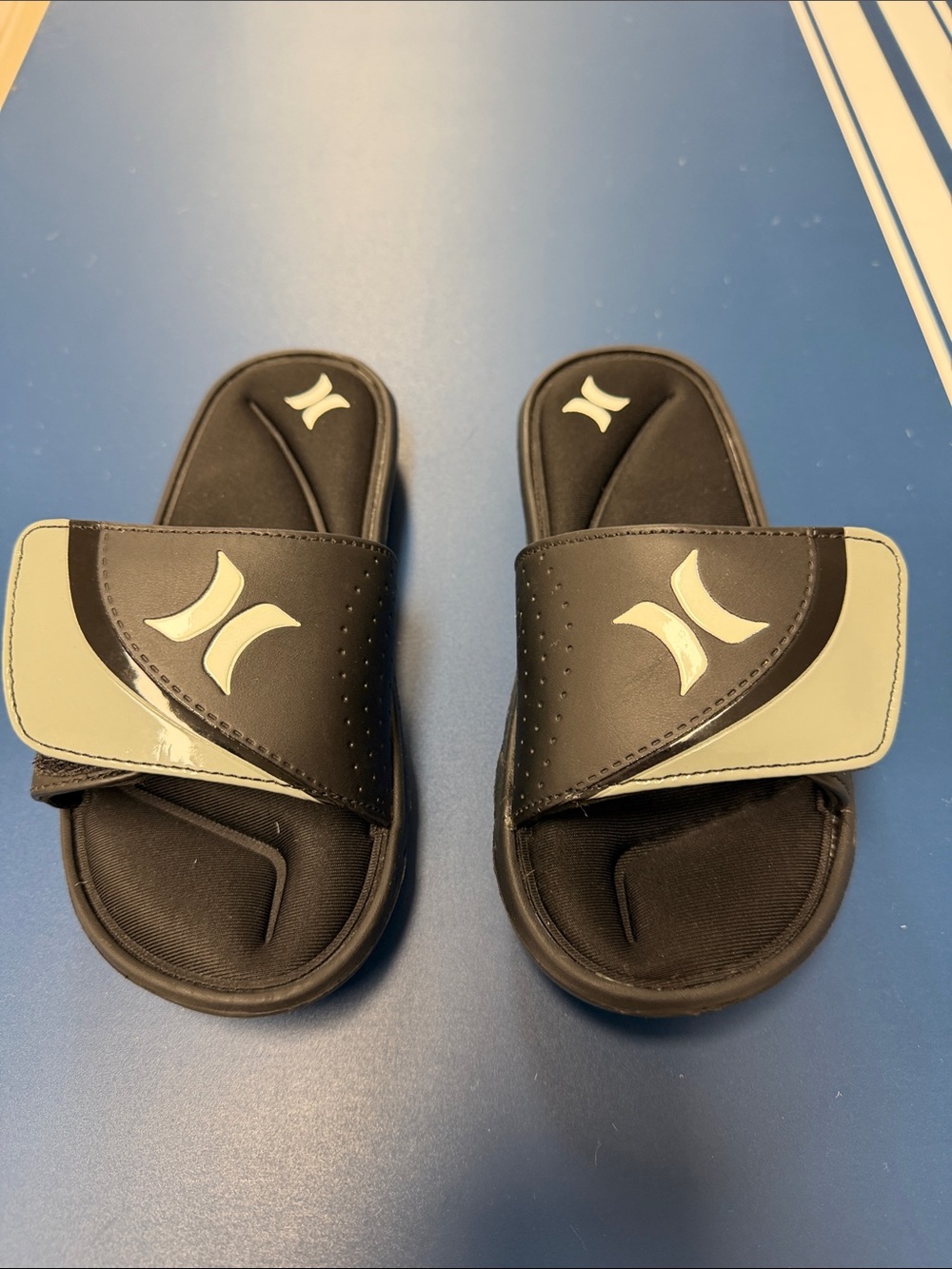 Under Armour Black and gray Adjustable Kids Slide Sandals BEST OFFER